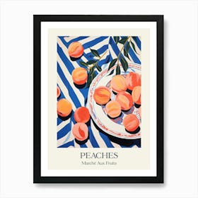 Marche Aux Fruits Peaches Fruit Summer Illustration 1 Art Print