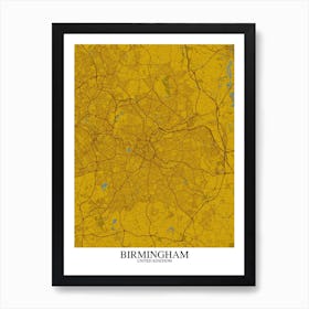 Birmingham Yellow Blue Art Print