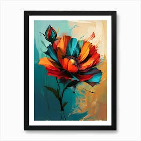 Colorful Flower Painting 3 Art Print