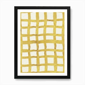 Yellow And White Woven Pattern Art Print
