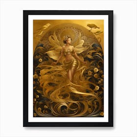 Golden Fairy Art Print