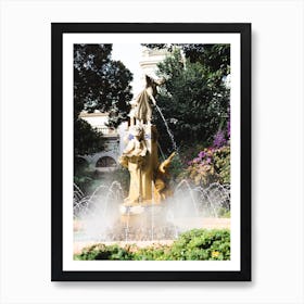 Lady Fountain Spain Art Print