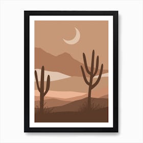 Cactus In The Desert 24 Art Print