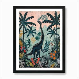 Dinosaur Impressionist Inspired Painting 3 Art Print