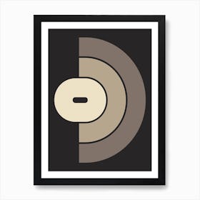 Mid Century Modern Geometric Abstract 2 Art Print