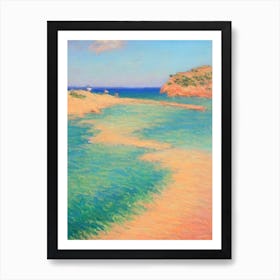 Voutoumi Beach Antipaxos Greece Monet Style Art Print