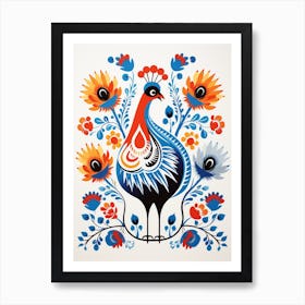 Scandinavian Bird Illustration Turkey 2 Art Print