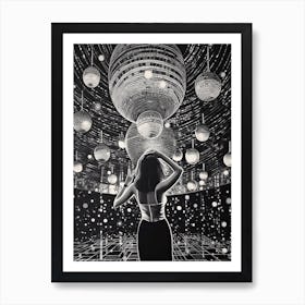 Disco Ball Ceiling Dancing 1 Art Print