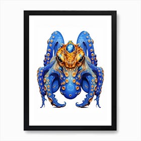 Blue Ringed Octopus Illustration 17 Art Print