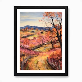 Autumn Gardens Painting Wave Hill Usa Art Print