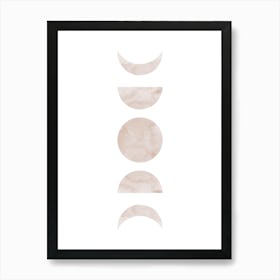 Moon phases Art Print