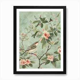 Bird Flowers Chinese Style 6 Art Print