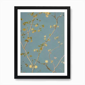 Japanese Zelkova 2 tree Vintage Botanical Art Print