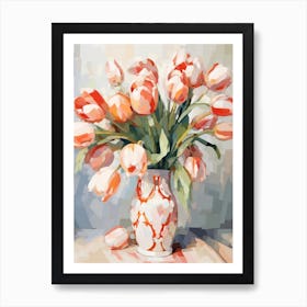 Tulip Flower Still Life Painting 4 Dreamy Art Print