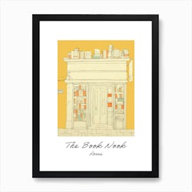 Rome The Book Nook Pastel Colours 1 Poster Art Print