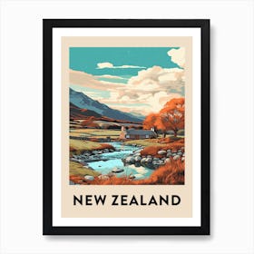 Vintage Travel Poster New Zealand 6 Art Print