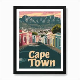 Aihrgdesign A Classic 1960s Travel Poster For Cape Town 3 Art Print