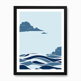 Ocean Waves In The Sky Art Print