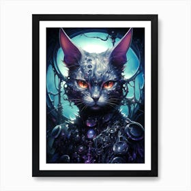 Cat In A Cage Art Print