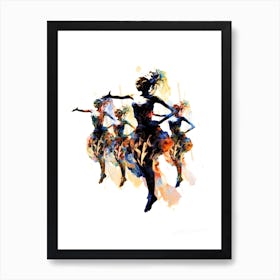 Dance Expression - Dancers In Color Art Print