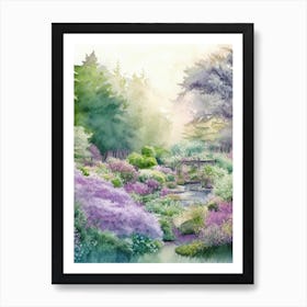 Bellevue Botanical Garden, Usa Pastel Watercolour Art Print