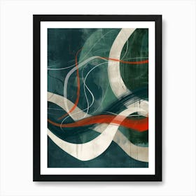 Abstract Wavy Lines 3 Art Print