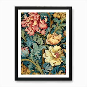 Floral Wallpaper Pattern 14 Art Print