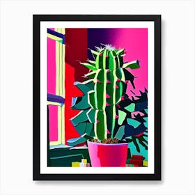 Christmas Cactus Modern Abstract Pop 3 Art Print