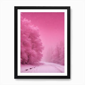Pink Snowstorm 2 Art Print