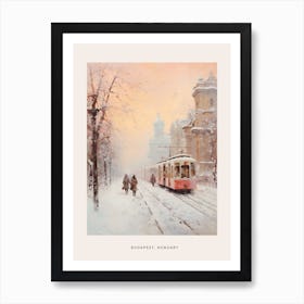 Dreamy Winter Painting Poster Budapest Hungary 2 Art Print