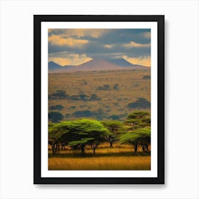 Maasai Mara National Park 2 Kenya Vintage Poster Art Print