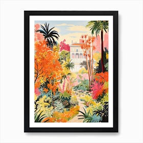 Giardini Botanici Villa Taranto, Italy In Autumn Fall Illustration 3 Art Print