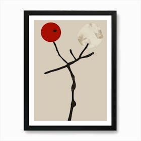 Red And White 1 Art Print