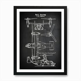 V22 Osprey Patent Print Bell Boeing Airplane Military Patent Tiltrotor Aircraft Air Force Print V22 Airplane Patent Print V221 Art Print