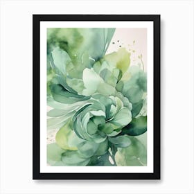 Watercolour Floral Painting Art Print