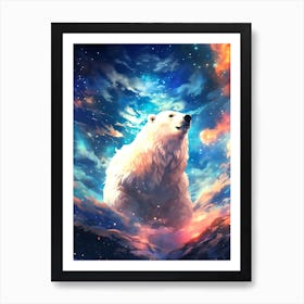 Polar Bear In The Sky 2 Art Print