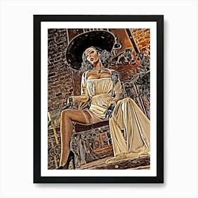 Lady Resident Evil Art Print