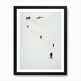 Falls Creek, Australia Minimal Skiing Poster Art Print