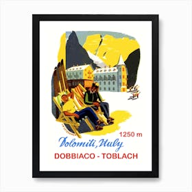 Sunbathing In Dolomiti, Italy Art Print