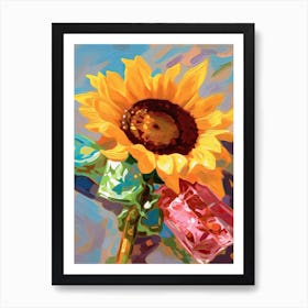 Sunflower Oil Painting 2 Art Print