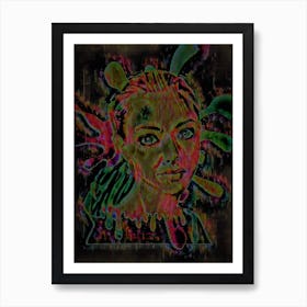 Abstract Psychedelic Woman Painting Art Print