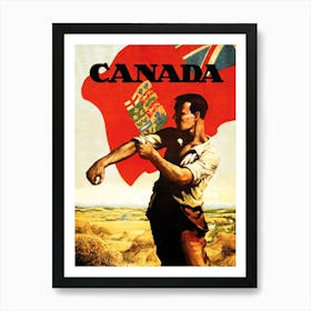 Canadian Muscles, WW2 Poster Art Print