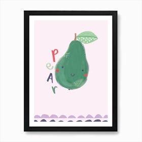 Cute Pear Nursery Baby And Kids Art Print