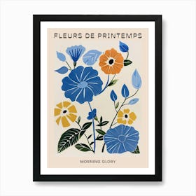 Spring Floral French Poster  Morning Glory 4 Art Print