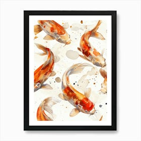 Watercolor Koi 32 Art Print