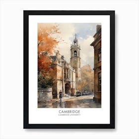 Cambridge University 6 Watercolor Travel Poster Art Print