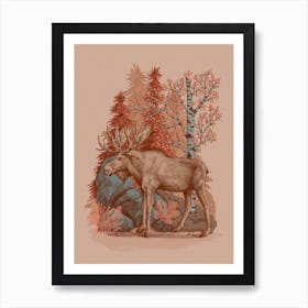 Wildlife In The Forest Art Print