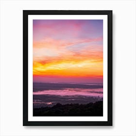 A Watercolor Creation Rich With Springs Flush Of Colors Backlit By The Glow Of The Summer Sunset (7) Art Print