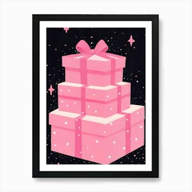 Pink Gift Boxes 1 Art Print