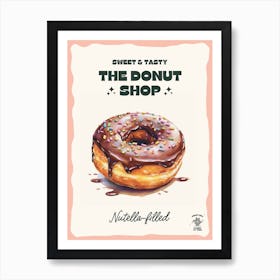 Nutella Filled Donut The Donut Shop 3 Art Print